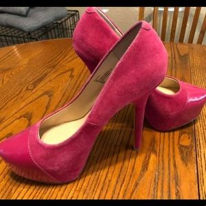 Steve Madden fuchsia leather suede size 9 stiletto